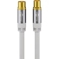 Kable - Goobay TV antenna cable 135dB white 1m 4x shielded (70313) - miniaturka - grafika 1