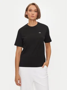 Lacoste T-Shirt TF7215 Czarny Loose Fit - Koszulki i topy damskie - miniaturka - grafika 1