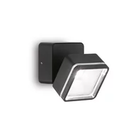 Lampy ogrodowe - Ideal Lux Kinkiet zewnętrzny OMEGA AP SQUARE czarna 4000K 285535 285535/IL - miniaturka - grafika 1