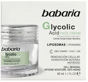 Krem do twarzy Babaria Glycolic Acid Face Cream Cell Renewal 50 ml (8410412100595) - Kremy do twarzy - miniaturka - grafika 1