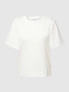 Koszulki i topy damskie - T-shirt w jednolitym kolorze model ‘PENELOPE’ - grafika 1