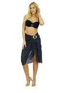 Stroje kąpielowe - Self D95CH1 14 granatowy UNI pareo plażowe - miniaturka - grafika 1