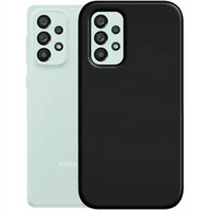 Etui i futerały do telefonów - Etui Do Samsung Galaxy A73 Gumowe Obudowa Czarne Matowe Silikon Pokrowiec - miniaturka - grafika 1