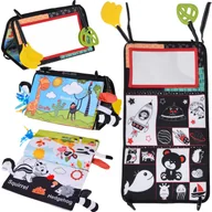 Zabawki interaktywne dla dzieci - LUSTERKO I KONTRASTOWA KSIĄŻECZKA SENSORYCZNA - miniaturka - grafika 1