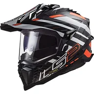 Kaski motocyklowe - LS2, Kask cross motocykl Explorer Edge czarny fluo pomarańczowy 06, S - miniaturka - grafika 1