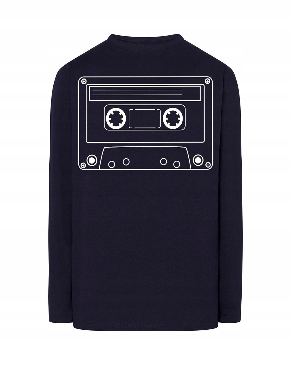 Longsleeve męski RETRO nadruk KASETA r.3XL