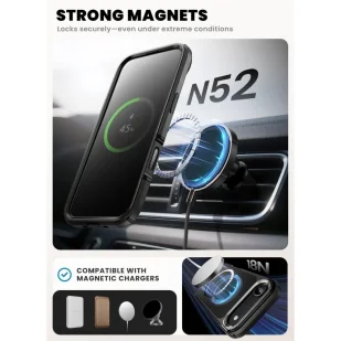 Etui Supcase Ares Flip Mag MagSafe do iPhone 17 Air Black Pancerne - Etui i futerały do telefonów - miniaturka - grafika 1