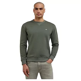 Bluzy męskie - Lee Bluza męska Plain Crew SWS, Olive Grove, XXL - grafika 1