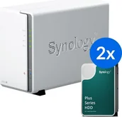 Serwery - Serwer Synology Synology DS223j /12T 2-zatokowy serwer NAS w zestawie z dyskami o łącznej pojemności 12TB, Tower - miniaturka - grafika 1