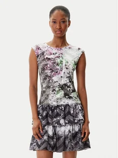 Desigual Sukienka codzienna Grey Lacroix 25WWVK07 Kolorowy Regular Fit - Sukienki - miniaturka - grafika 1