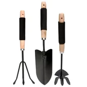 Pozostałe narzędzia ogrodowe - Zestaw metalowych narzędzi ogrodniczych: łopatka, widełki, motyczka Uniwersalny - miniaturka - grafika 1