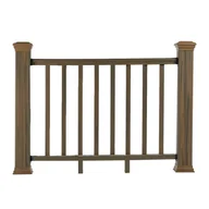 Balustrady i akcesoria - Balustrada kompozytowa Teak – 8 tralek – 157 x 113 cm (2 słupki) - miniaturka - grafika 1
