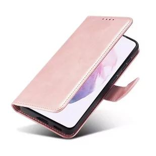 Magnet Case elegancki futerał etui pokrowiec z klapką i funkcją podstawki Samsung Galaxy S22 Ultra różowy - Etui i futerały do telefonów - miniaturka - grafika 3