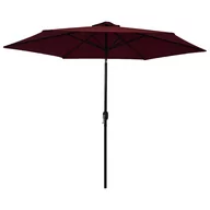 Parasole ogrodowe - vidaXL Parasol ogrodowy na metalowym słupku, bordowy, 300 cm vidaXL - miniaturka - grafika 1