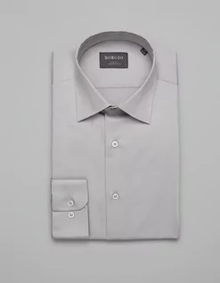 Koszule męskie - koszula simeria 00381 długi rękaw szary slim fit - grafika 1