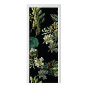 Naklejki na ścianę - Naklejka na drzwi HOMEPRINT Rośliny na czarnym tle 85x205 cm - miniaturka - grafika 1