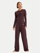 Spodnie sportowe damskie - Roxy Spodnie dresowe Rise & Vibe New Rib ERJNP03673 Bordowy Relaxed Fit - miniaturka - grafika 1