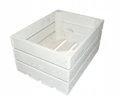 Skrzynie ogrodowe - Skrzynka drewniana biała dekoracyjna 40x30x21 cm - miniaturka - grafika 1