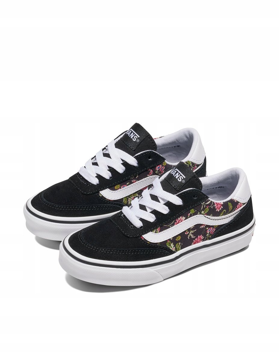VANS TRAMPKI DZIECIĘCE CZARNE Z WZOREM KWIATOWYM NA LATO 35 16KA