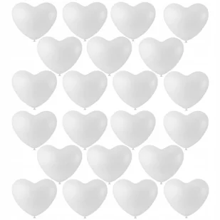 BALONY SERCA BIAŁE Ślub Wesele Party Urodziny Ślub 30cm 50szt - Wesele i ślub - miniaturka - grafika 1