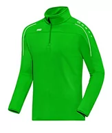Koszulki męskie - JAKO Męski Ziptop Classico, sportowy zielony, 140 - miniaturka - grafika 1