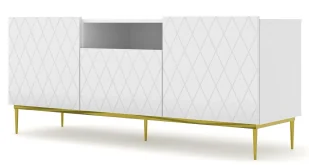 Szafka rtv biały mat + złota rama 5x C5-S68 - Szafki RTV Szafka rtv biały mat + złota rama 5x C5-S68 - Szafki RTV - miniaturka - grafika 1