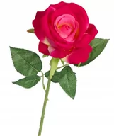 Sztuczne kwiaty - Sztuczne Kwiaty Róża Pojedyncza Zamszowa Jak Żywa - miniaturka - grafika 1