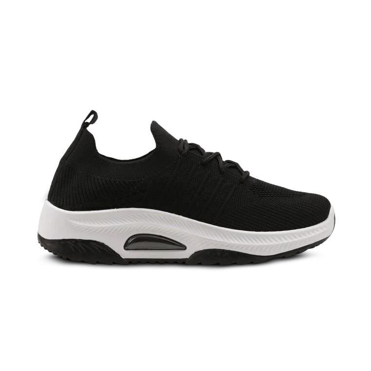 Trampki damskie Slip On Casual Shoes Textile Comfort Trainers Mom Black Rozmiar 38