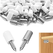 Zawiasy, okucia i inne akcesoria - 60 sztuk wsporników półek, wsporników półek, wsporników półek do regałów, szafek, mebli (biały) - miniaturka - grafika 1