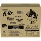 Mokra karma dla kotów - Purina Felix Pakiet , 120 x 85 g - Wołowina, kurczak, dorsz, tuńczyk - miniaturka - grafika 1