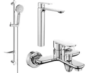 Zestawy baterii łazienkowych - Mexen Milo DF40 zestaw wannowy, chrom - 71313DF40-00 - miniaturka - grafika 1