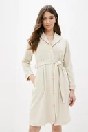 Szlafroki damskie - Damski szlafrok na guziki NICOLE Beżowy L - miniaturka - grafika 1