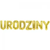 Balony i akcesoria - Balon foliowy napis URODZINY złoty 64172 - miniaturka - grafika 1