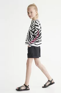 Bluzy damskie - Karl Lagerfeld bluza dziecięca kolor biały z nadrukiem - grafika 1