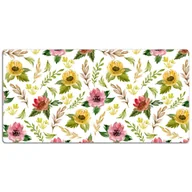 Podkładki na biurko - Ochronna mata na biurko Akwarela Kwiaty 120x60 cm, Dywanomat - miniaturka - grafika 1