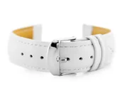 Paski - Pasek skórzany do zegarka W83L - biały - 22mm - miniaturka - grafika 1