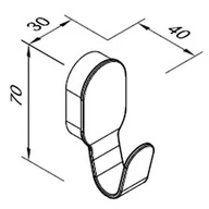 Wieszaki łazienkowe - Wieszak łazienkowy pojedynczy Faneco HIT czarny IG22BL - miniaturka - grafika 1