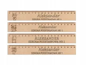 Linijki, ekierki - LINIJKA DREWNIANA Z GRAWEREM | IMIĘ - PERSONALIZOWANA - miniaturka - grafika 1