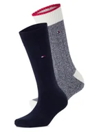 Skarpetki męskie - Tommy Hilfiger Skarpety w 2-paku Mężczyźni Bawełna niebieski jednolity, 39-42 - miniaturka - grafika 1
