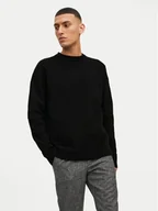 Swetry męskie - Jack&Jones Sweter Rollie 12215468 Czarny Relaxed Fit - miniaturka - grafika 1