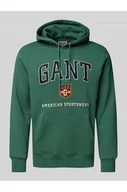 Bluzy męskie - Bluza z kapturem z nadrukiem z logo - Gant - miniaturka - grafika 1