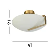 Lampy sufitowe - Searchlight Lampa sufitowa Sundial, złoty/biały, stal, szkło, E27 - miniaturka - grafika 1