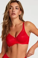 Biustonosze - Hunkemöller Nieusztywniany biustonosz minimizer z fiszbinami Nina Czerwony - miniaturka - grafika 1