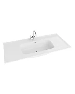 Umywalki - LaVita Minnesota umywalka 101x46,5 cm meblowa prostokątna biały połysk - miniaturka - grafika 1
