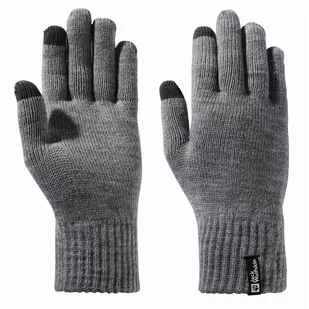 Rękawice Jack Wolfskin RIB GLOVE grey heather - M - Rękawiczki - miniaturka - grafika 1