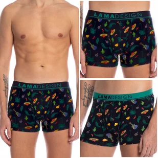 BOKSERKI Męskie Lama 2 PARY szorty bawełniane - L - Majtki męskie - miniaturka - grafika 1