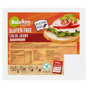 Chleb Jasny Kanapkowy bezglutenowy 190g - Balviten - Chleb - miniaturka - grafika 1