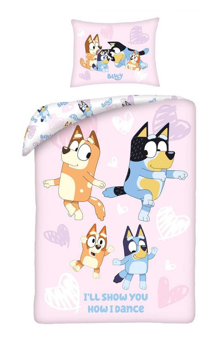 Pościel dziecięca Bluey 140 x 200 cm Halantex 100% bawełna Bingo pieski