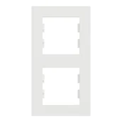 Klawisze i ramki - Schneider Electric Ramka podwójna pionowa Miluz Ed biała - miniaturka - grafika 1
