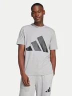 Koszulki męskie - adidas T-Shirt Essentials Big Logo JE8948 Szary Regular Fit - miniaturka - grafika 1